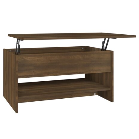 Salontafel 80x50x40 cm bewerkt hout bruin eikenkleur