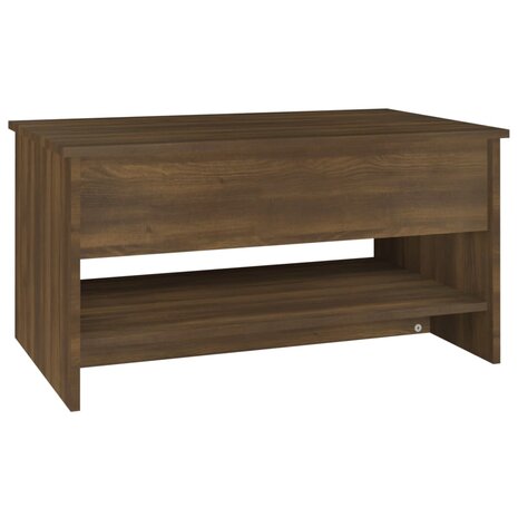 Salontafel 80x50x40 cm bewerkt hout bruin eikenkleur