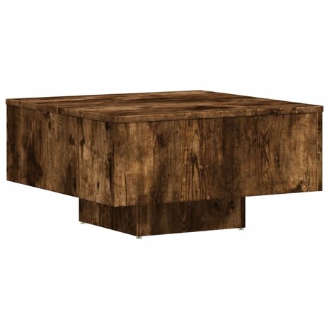 Salontafel 60x60x31,5 cm bewerkt hout gerookt eikenkleurig