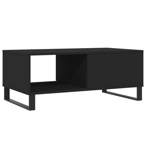 Salontafel 90x50x36,5 cm bewerkt hout zwart