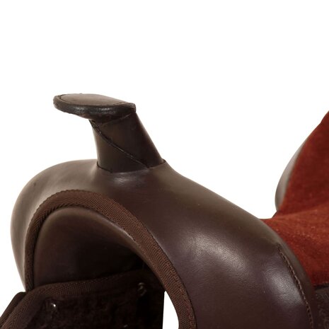 Western zadel, hoofdstel en borstriem 13&quot; echt leer bruin
