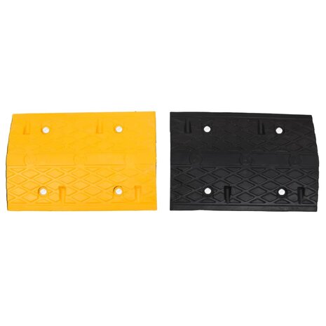 Verkeersdrempels 5 st 97x32,5x4 cm rubber geel en zwart