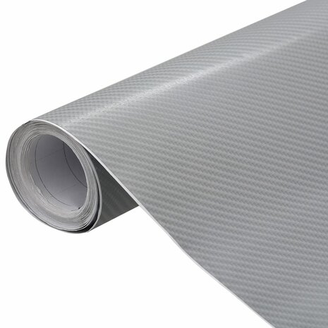 2 st Autofolie 4D 100x150 cm + 50x150 cm zilverkleurig