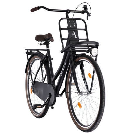 Amigo Sturdy Dames Terugtraprem matzwart 50 cm 28 inch matzwart 50 cm 28 inch