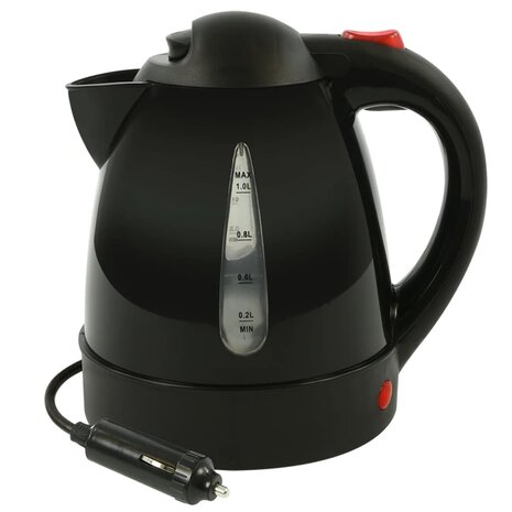 Waterkoker 12 V 1 L zwart