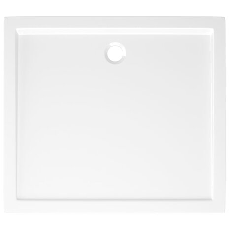 Douchebak rechthoekig 80x90 cm ABS wit