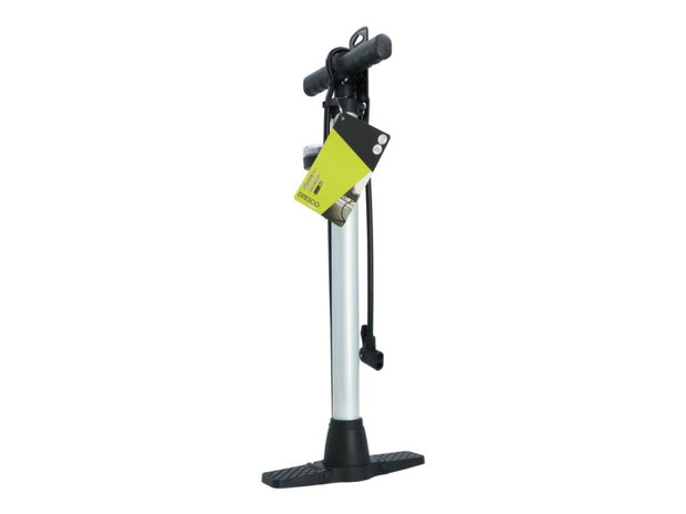 Dresco Fietspomp Manometer 52 Cm Dunlop, Presta, Schrader Ventiel Zilver