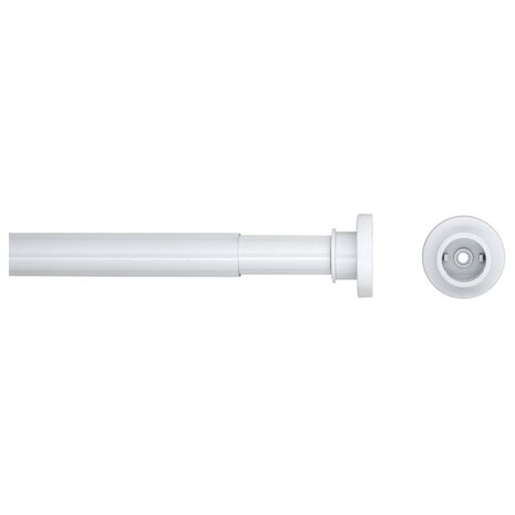 Douchegordijnstang telescopisch 80-130 cm wit