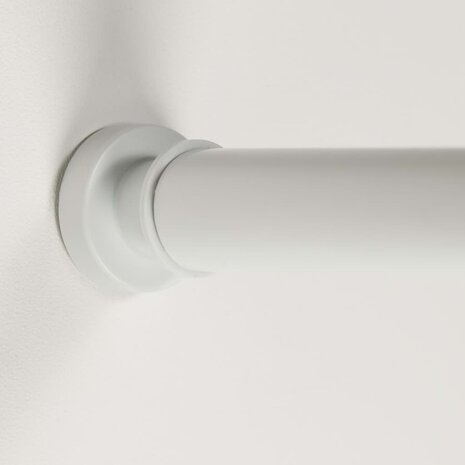 Douchegordijnstang telescopisch 80-130 cm wit