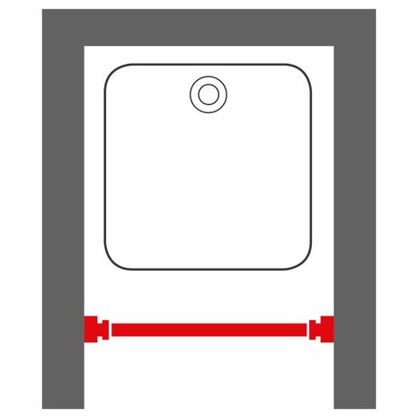 Douchegordijnstang telescopisch 80-130 cm wit