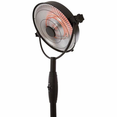 Staande terrasverwarmer Retro Sphere 2100 W halogeen zwart RSS16