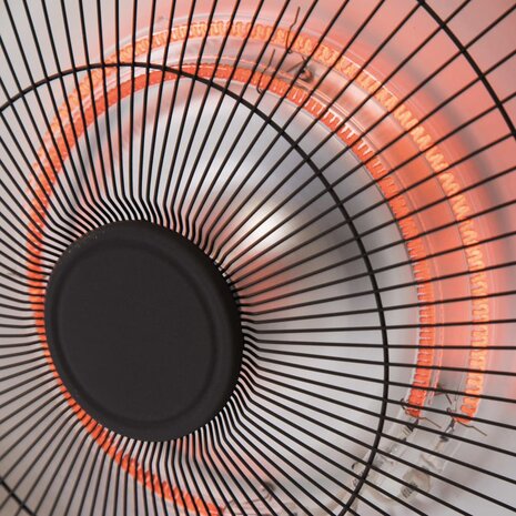 Staande terrasverwarmer Retro Sphere 2100 W halogeen zwart RSS16