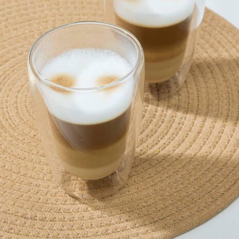 2-delige Glazenset latte macchiato 400 ml transparant