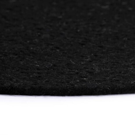 Placemats 4 st rond 38 cm katoen effen zwart