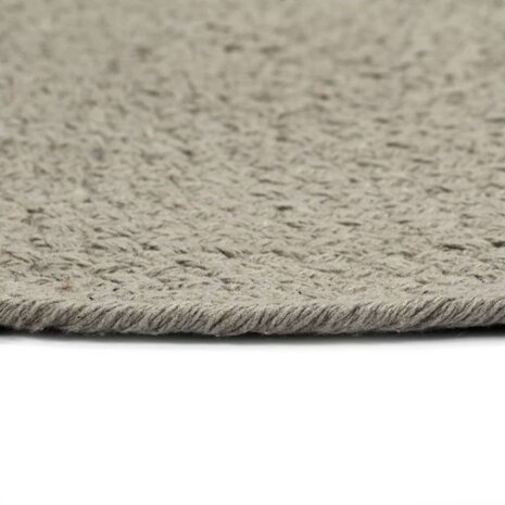 Placemats 4 st rond 38 cm katoen effen grijs