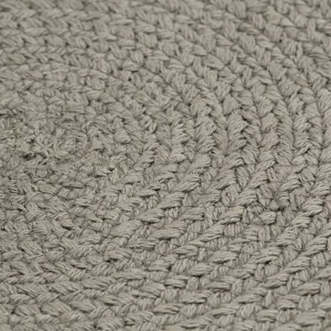 Placemats 4 st rond 38 cm katoen effen grijs