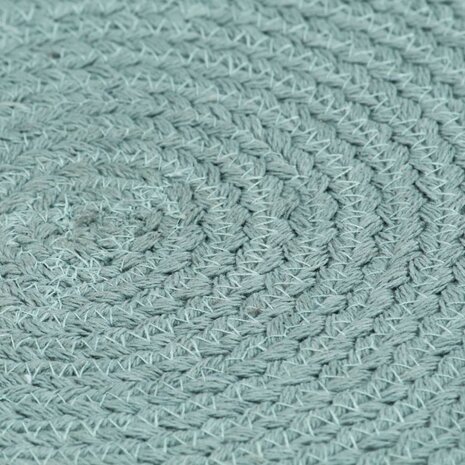 Placemats 4 st rond 38 cm katoen effen groen