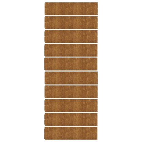 Gazonranden 10 stuks 25x103 cm flexibel cortenstaal