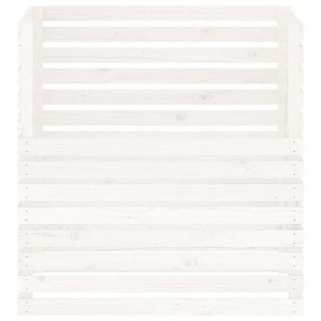 Compostbak 100x100x102 cm massief grenenhout wit