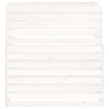 Compostbak 100x100x102 cm massief grenenhout wit
