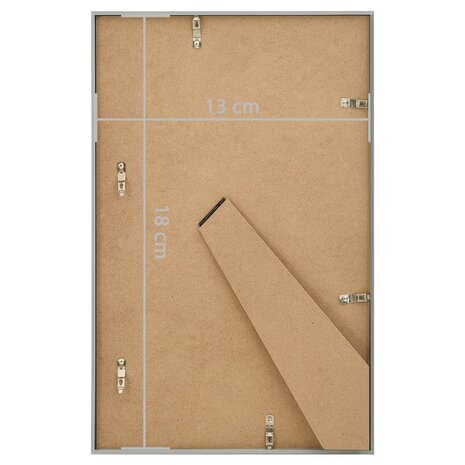 Fotolijsten 3 st voor tafel 13x18cm MDF zilverkleurig