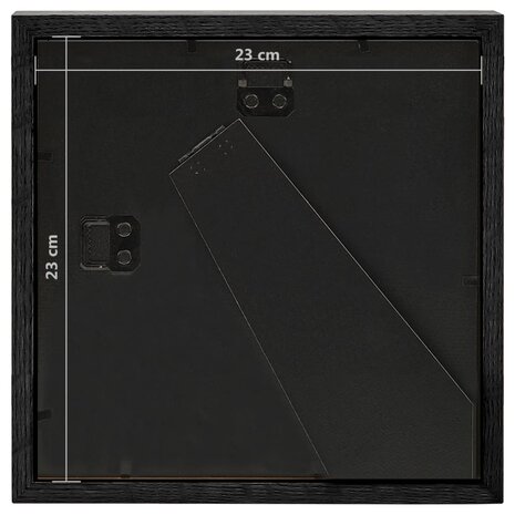 Fotolijsten 5 st voor 13x13 cm foto 3D 23x23 cm zwart