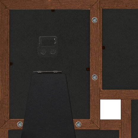 Fotolijst voor 4x(10x15 cm) foto MDF donkerbruin