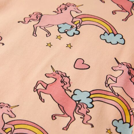 Kinderpyjama met korte mouwen 104 lichtoranje