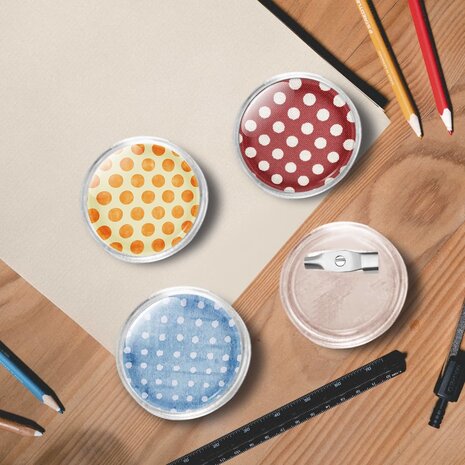 Buttons met spelden 100 st 25 mm acryl