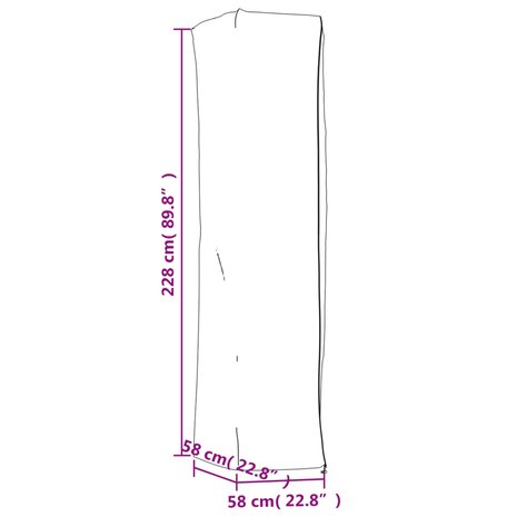 Heaterhoes piramidevormig 58x58x228 cm 420D oxford stof zwart