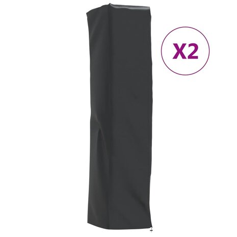 Heaterhoezen piramidevormig 2 st 58x58x228 cm 420D oxford stof