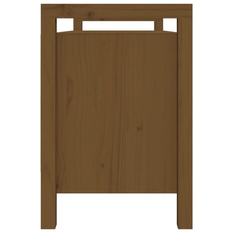 Halbankje 110x40x60 cm massief grenenhout honingbruin