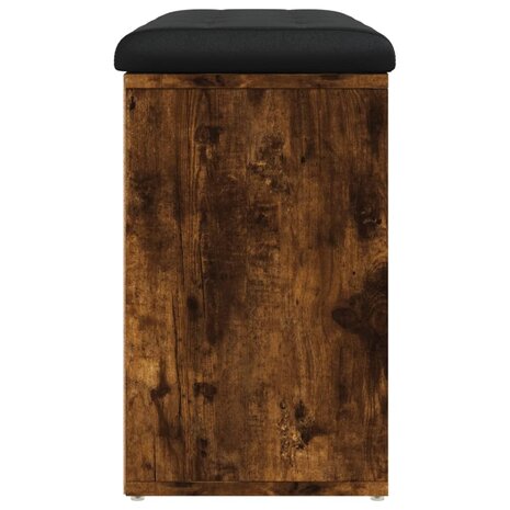 Schoenenbank 82x32x50 cm bewerkt hout gerookt eikenkleurig
