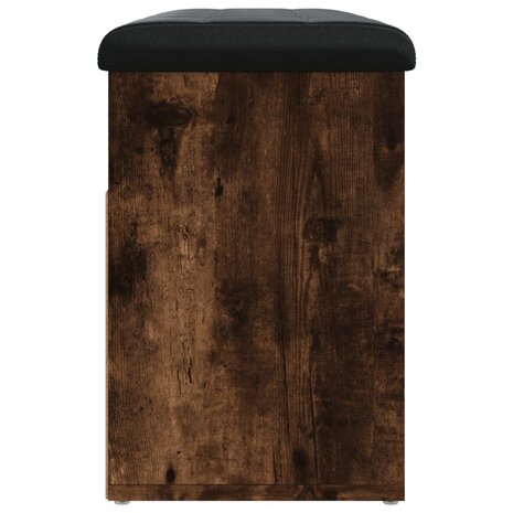 Schoenenbank 82x32x45,5 cm bewerkt hout gerookt eikenkleurig