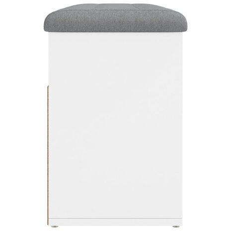 Schoenenbank 82x32x45,5 cm bewerkt hout wit