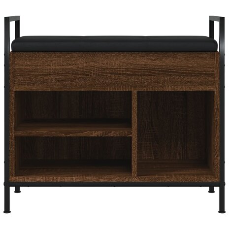 Schoenenbankje 65,5x32x57,5 cm bewerkt hout bruin eikenkleur
