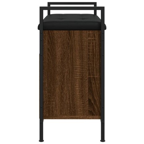 Schoenenbankje 65,5x32x57,5 cm bewerkt hout bruin eikenkleur