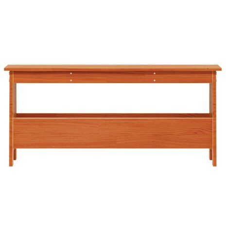 Halbankje 100x28x45 cm massief grenenhout wasbruin