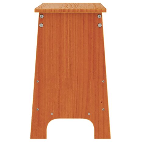 Halbankje 100x28x45 cm massief grenenhout wasbruin