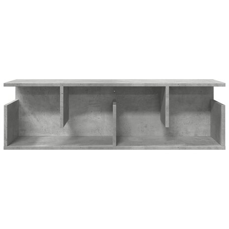 Wandkast 100x20x30 cm bewerkt hout betongrijs
