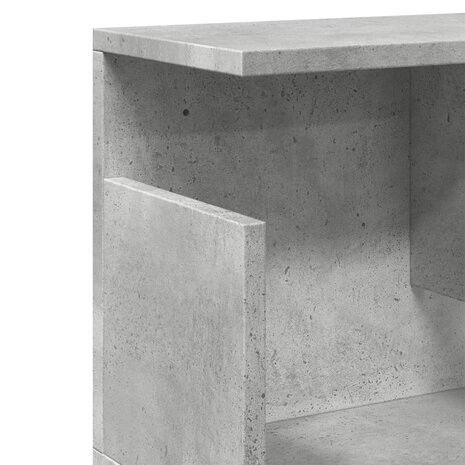 Wandkast 100x20x30 cm bewerkt hout betongrijs