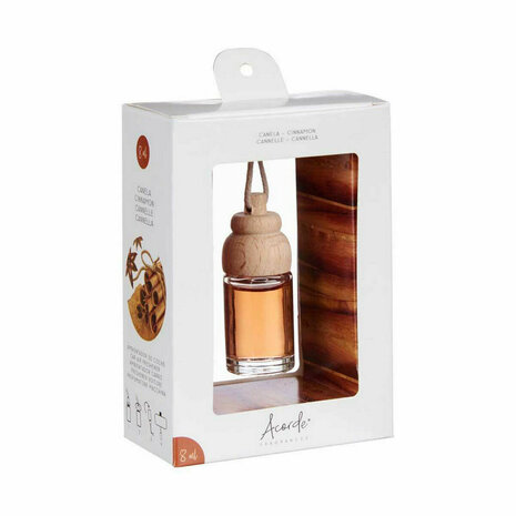Auto Luchtverfrisser Kaneel Hout Glas 8 Ml (12 Stuks)