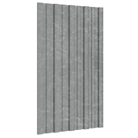 Dakpanelen 36 st 80x45 cm gegalvaniseerd staal zilverkleurig