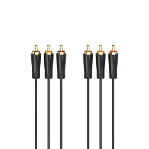 Hama Audio-/videokabel 3 Cinch-stekkers - 3 Cinch-stekkers Verguld 3,0 M